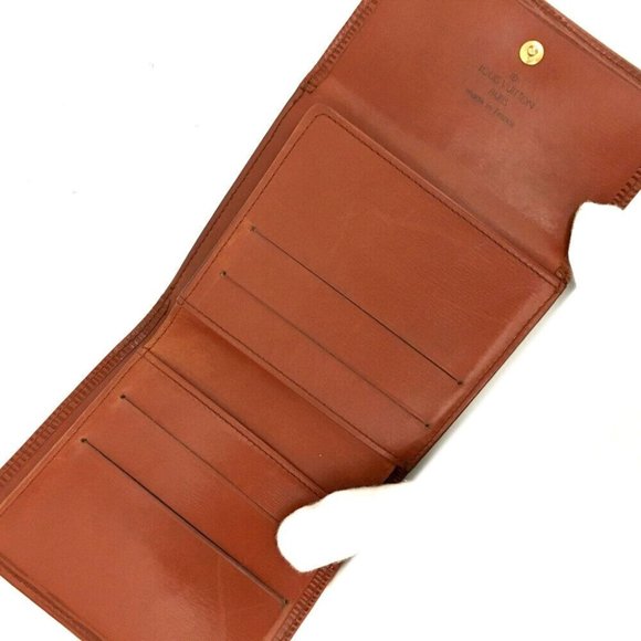 200130X Louis Vuitton Wallet Porte Feiulle Elise Brown Epi Leather - Picture 5 of 8
